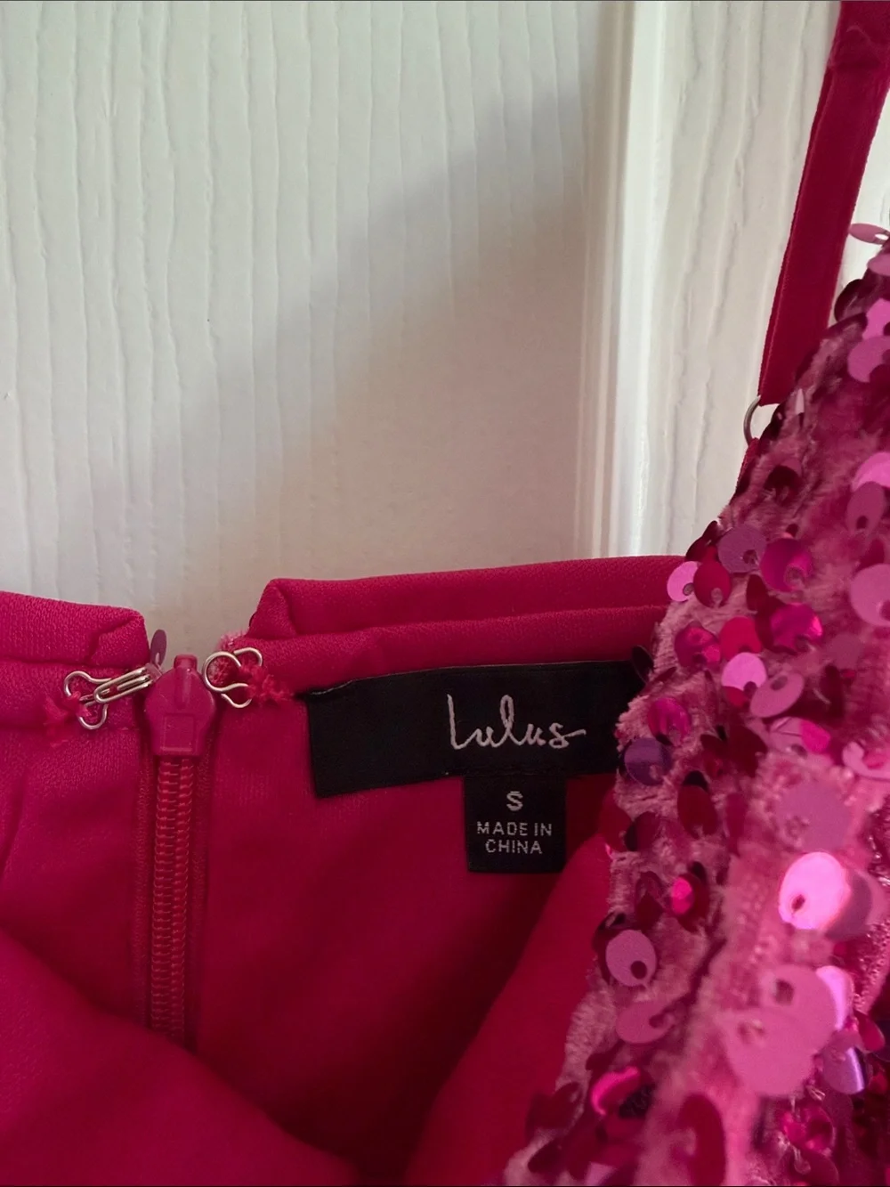 Lulu's Fuchsia Sequin Mini Dress - Picture 2 of 5